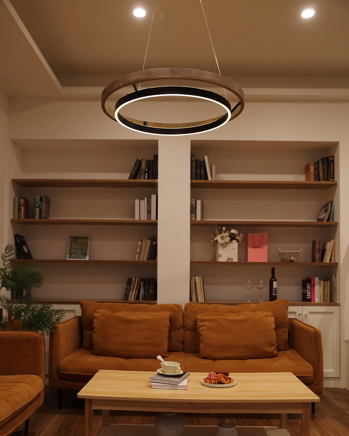 WOMO Circular Wood Led Chandelier-WM2492 - Image 36