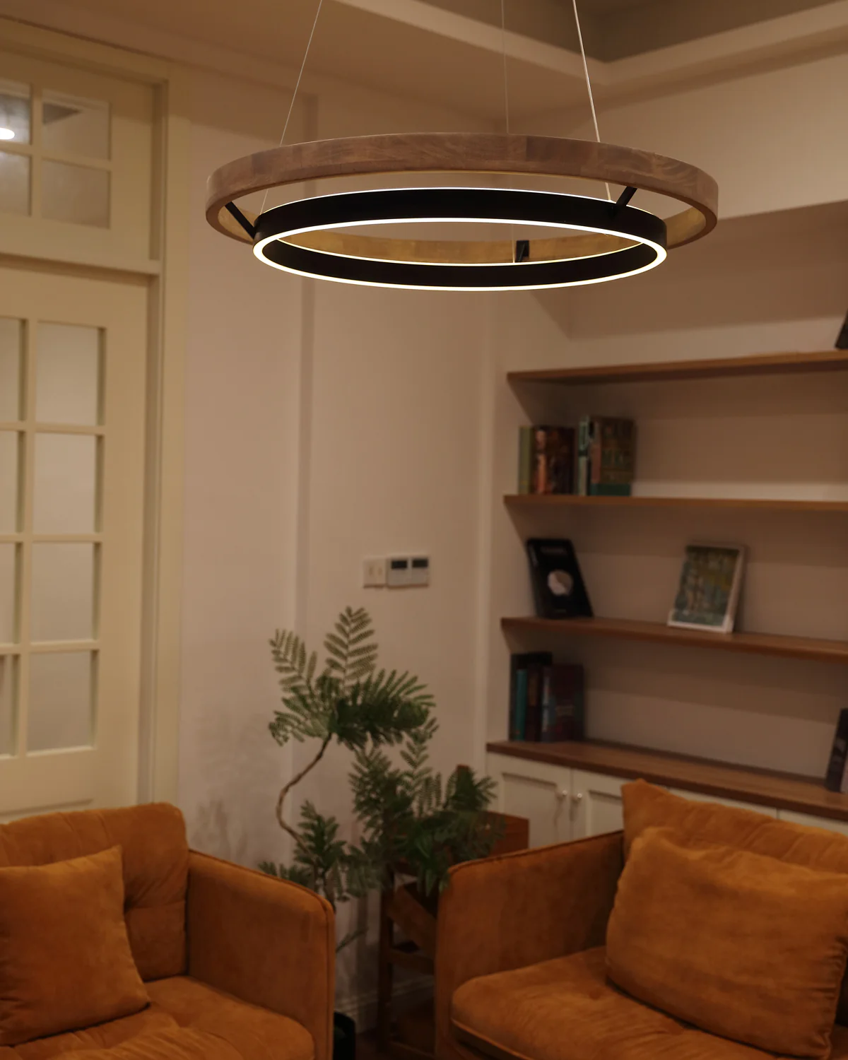 WOMO Circular Wood Led Chandelier-WM2492 - Image 37