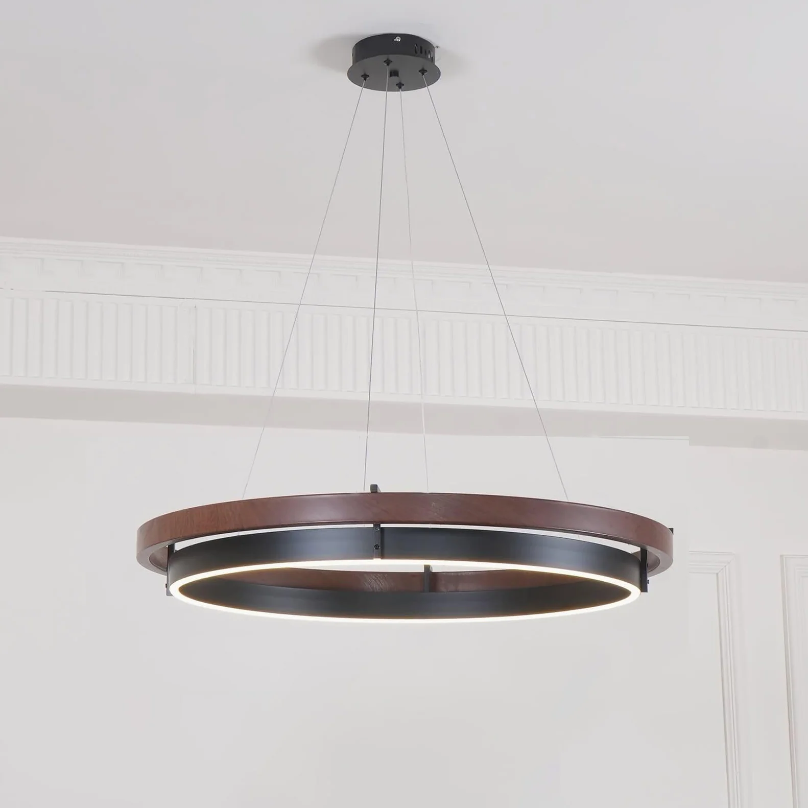 WOMO Circular Led Wood Chandelier-WM2492 - Image 11