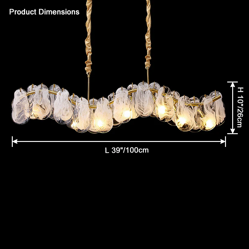 WOMO Cloud Glass Linear Chandelier-WM2358 - Image 10