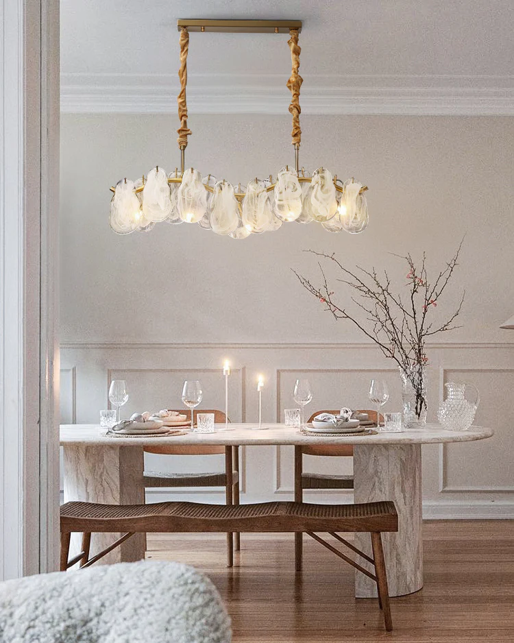 WOMO Cloud Glass Linear Chandelier-WM2358 - Image 2