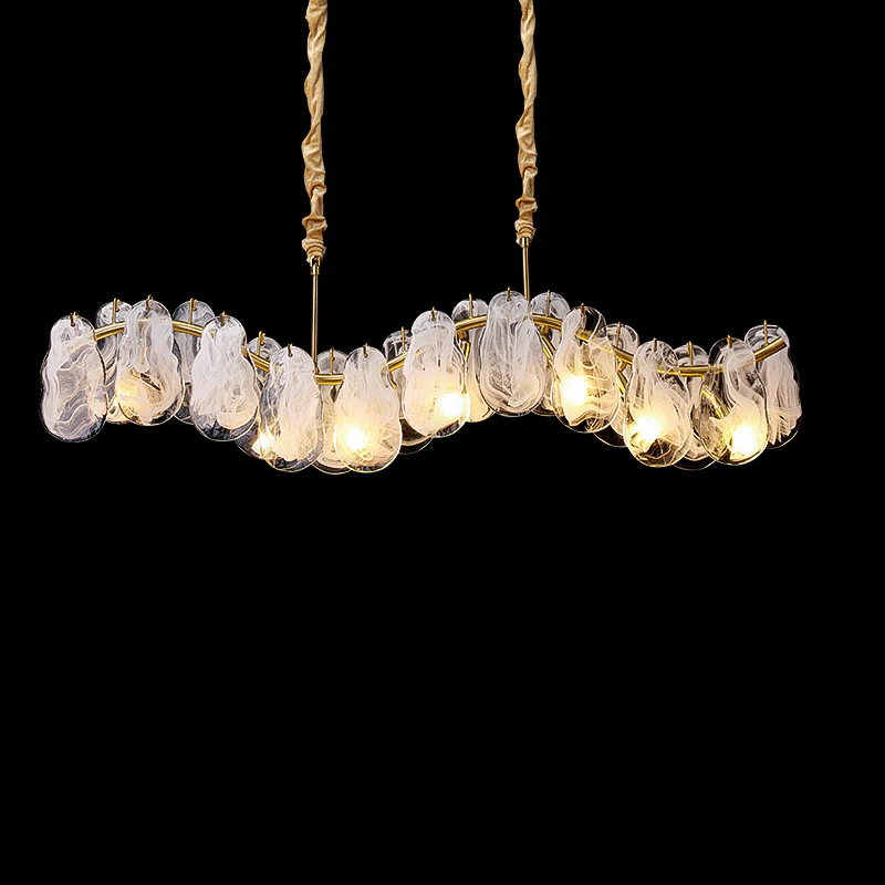 WOMO Cloud Glass Linear Chandelier-WM2358 - Image 9