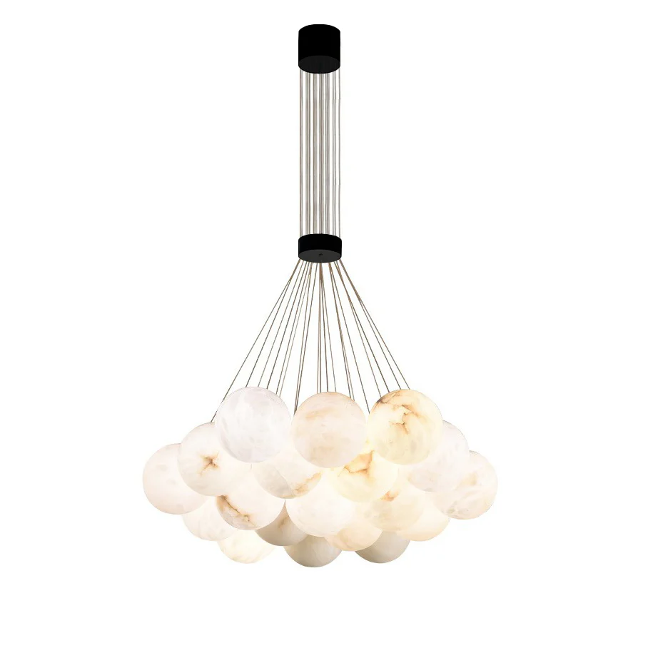 WOMO Cluster Globe Alabaster Pendant Chandelier-WM2865 - Image 12