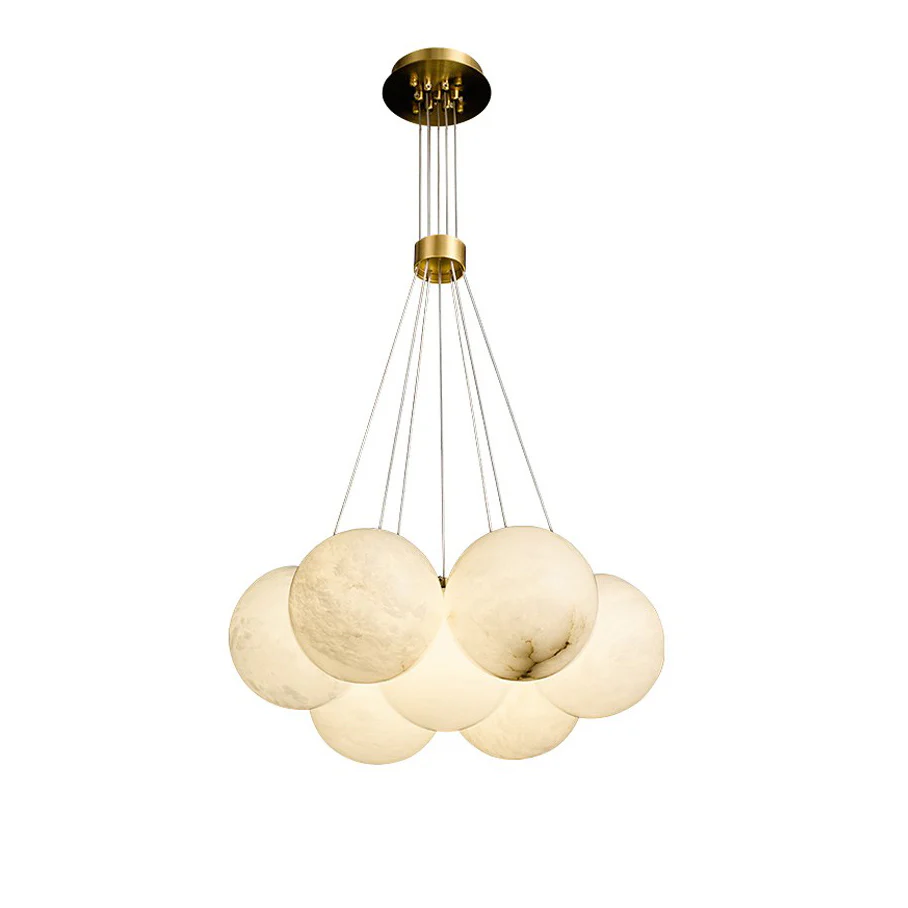 WOMO Cluster Globe Alabaster Pendant Chandelier-WM2865 - Image 14