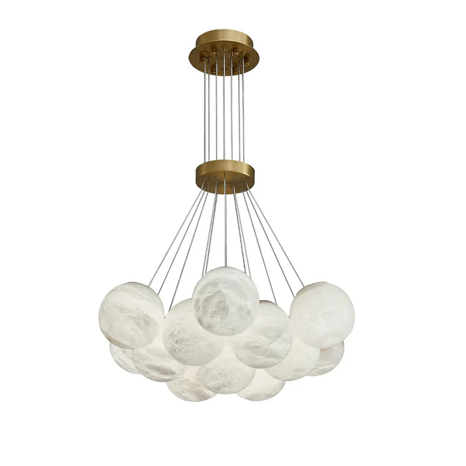 WOMO Cluster Globe Alabaster Pendant Chandelier-WM2865 - Image 16