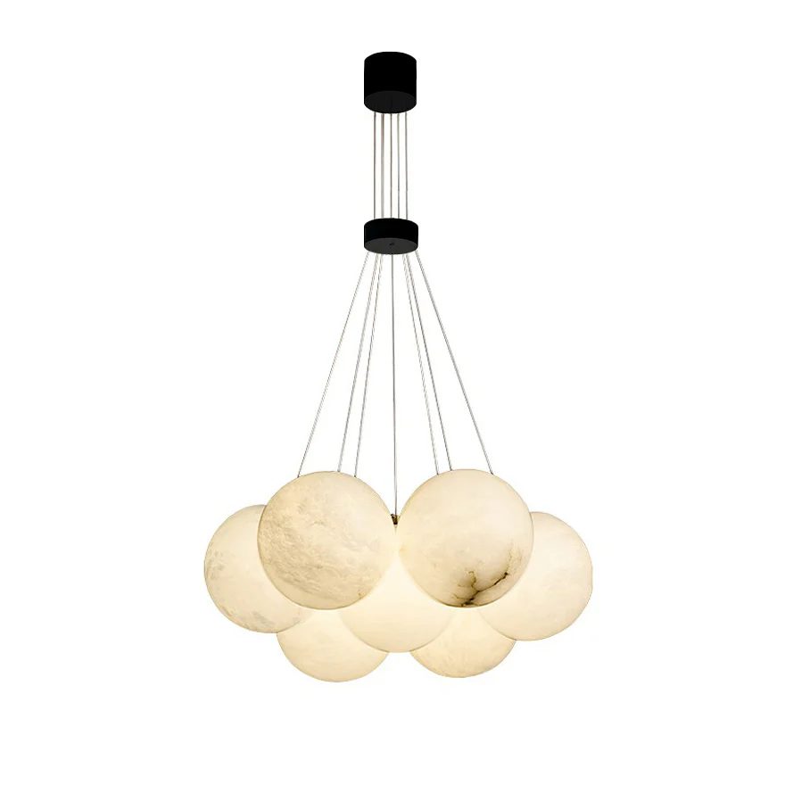 WOMO Cluster Globe Alabaster Pendant Chandelier-WM2865 - Image 8