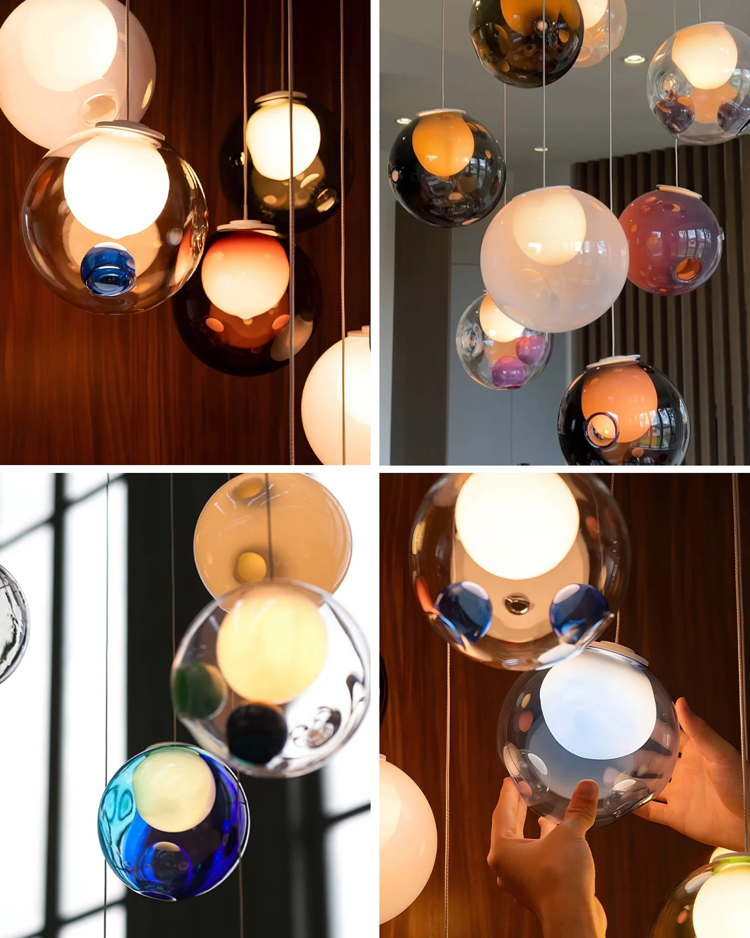 WOMO Cluster Globe Glass Pendant Light-WM3002 - Image 14