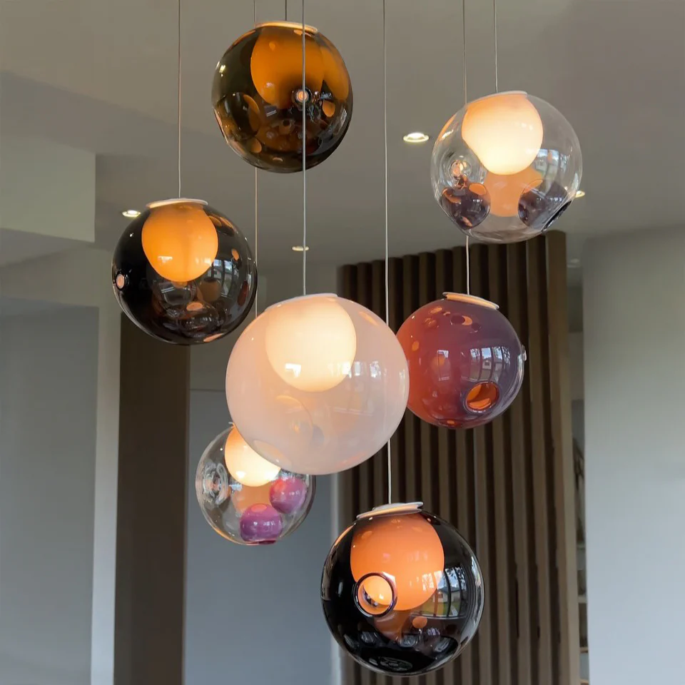 WOMO Cluster Globe Glass Pendant Light-WM3002 - Image 17