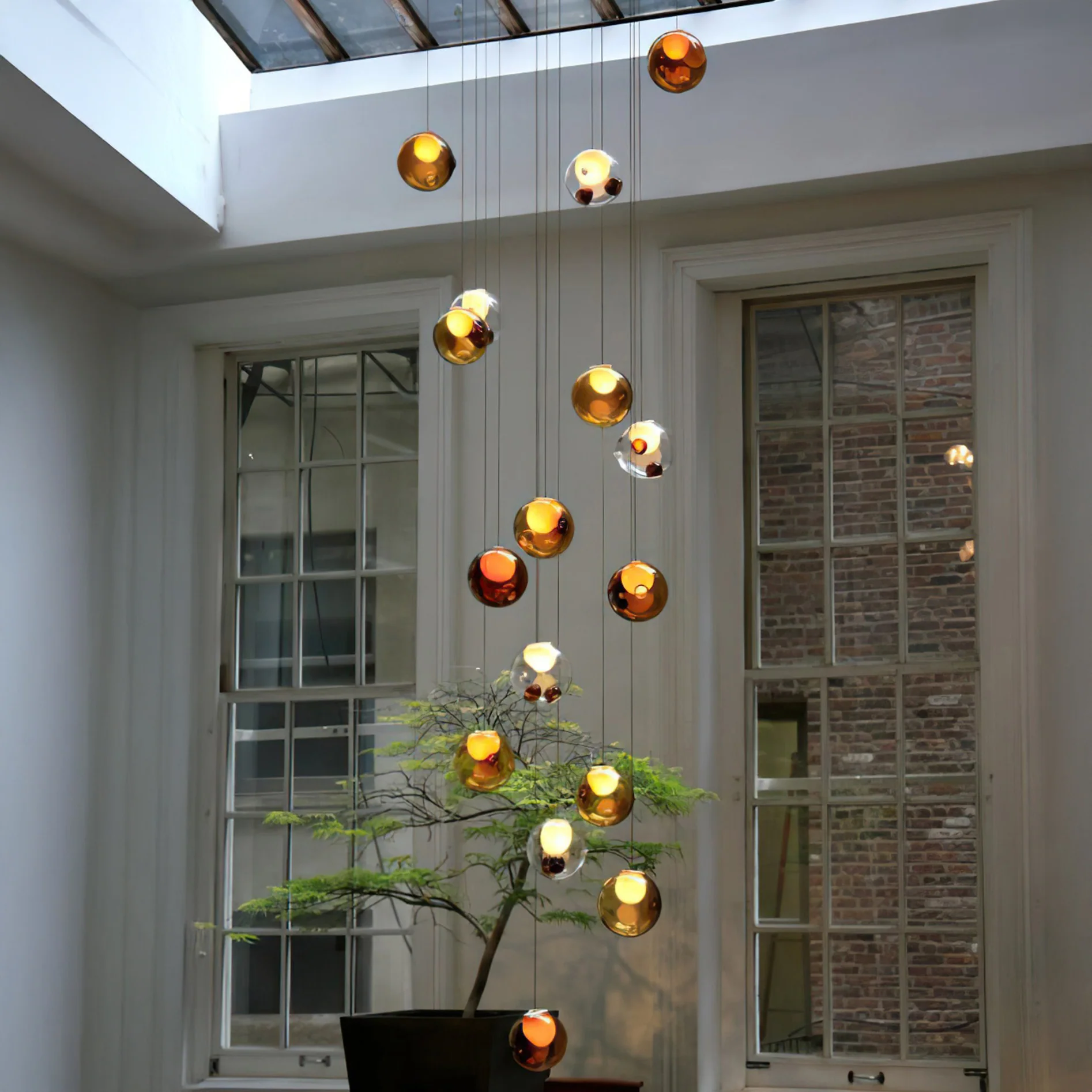 WOMO Cluster Globe Glass Pendant Light-WM3002 - Image 20