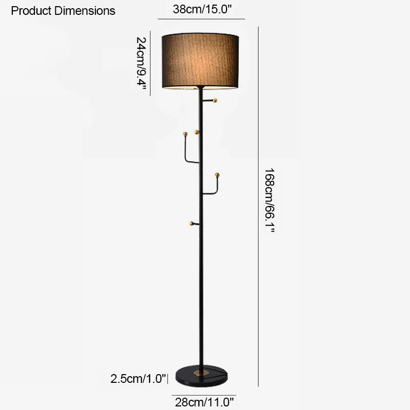 WOMO Coat Rack Tree Floor Lamp-WM7065 - Image 23