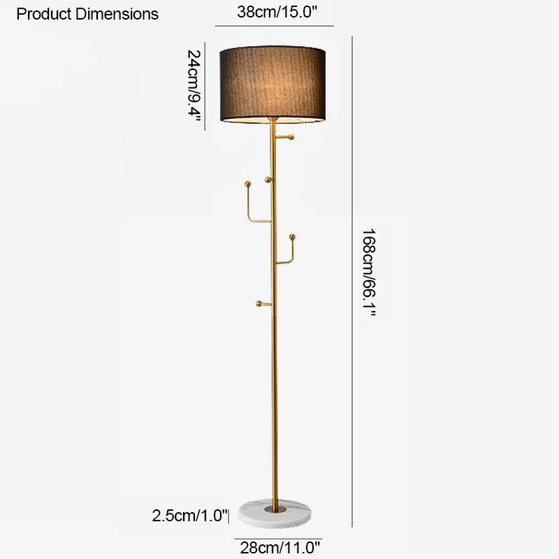 WOMO Coat Rack Tree Floor Lamp-WM7065 - Image 31