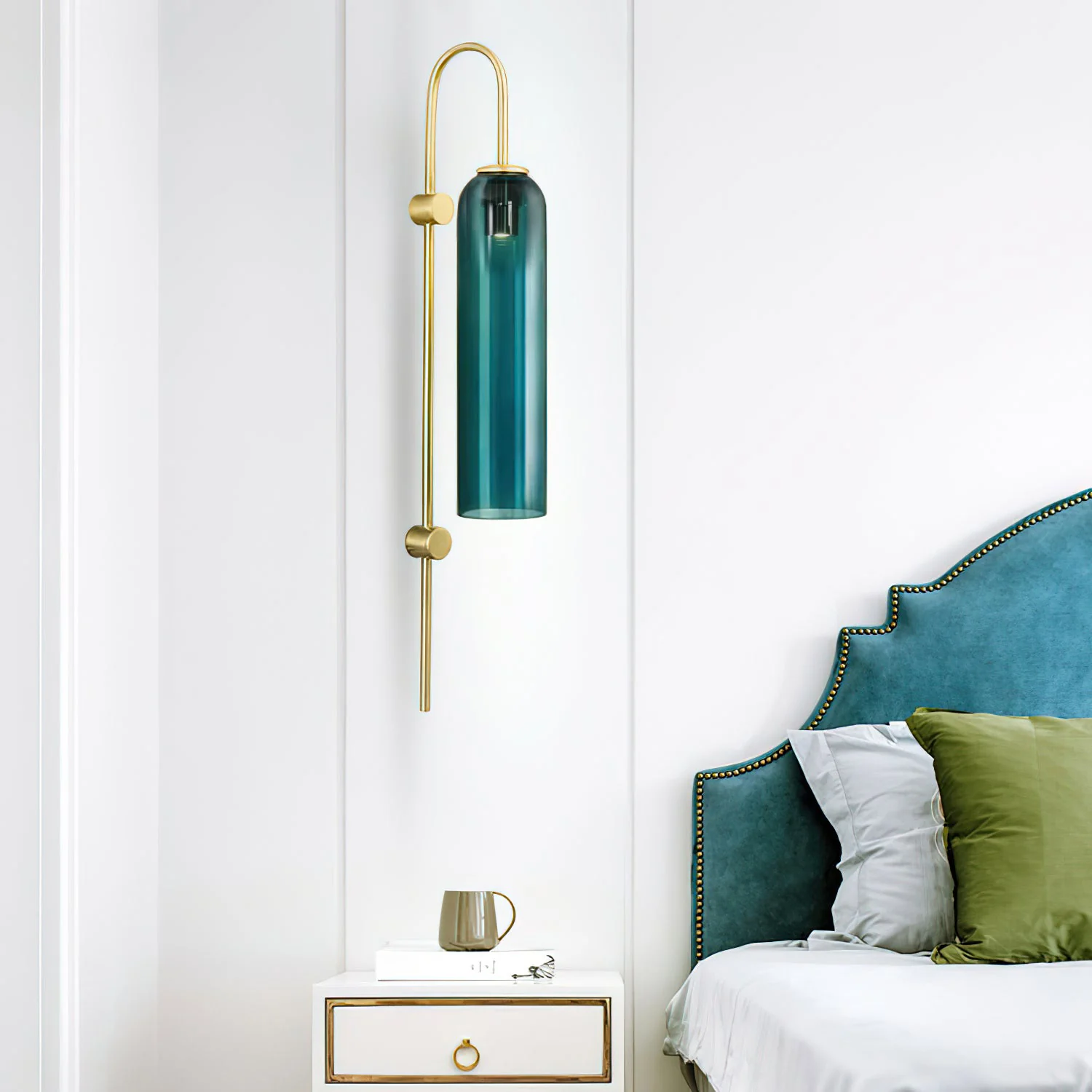 WOMO Colored Glass Cylinder Arched Wall Sconce-WM6109 - Image 21