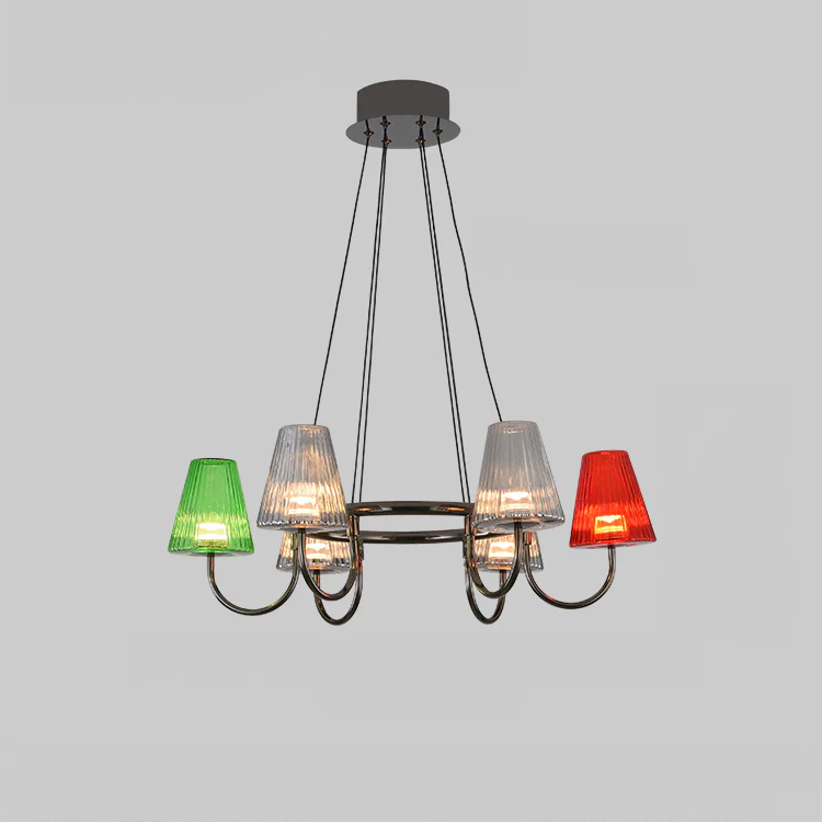 WOMO Colorful Glass Shaded Chandelier-WM3019 - Image 10