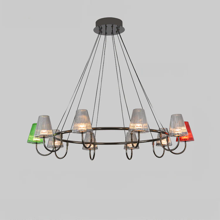 WOMO Colorful Glass Shaded Chandelier-WM3019 - Image 12