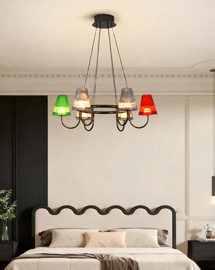 WOMO Colorful Glass Shaded Chandelier-WM3019 - Image 4