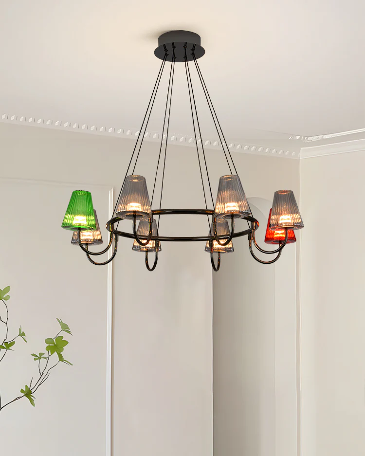 WOMO Colorful Glass Shaded Chandelier-WM3019 - Image 6