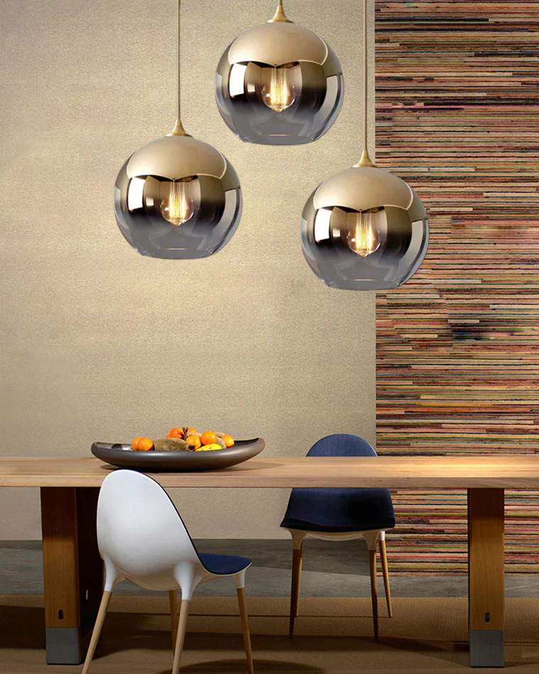 WOMO Coloured Glass Globe Pendant Light-WM2500 - Image 10