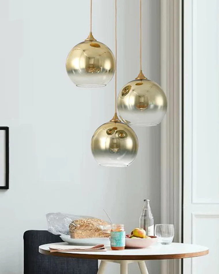 WOMO Coloured Glass Globe Pendant Light-WM2500 - Image 11