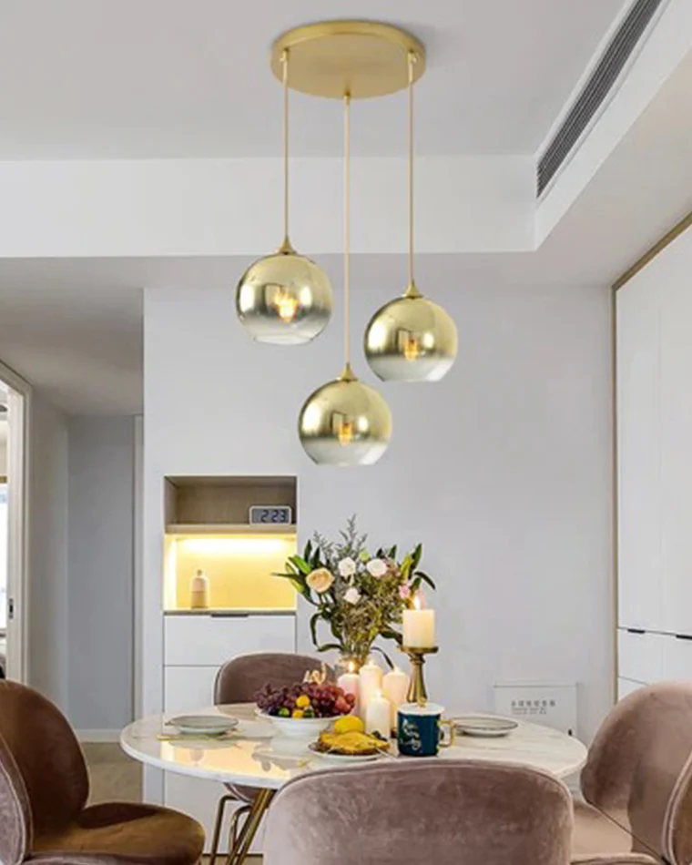 WOMO Coloured Glass Globe Pendant Light-WM2500 - Image 12