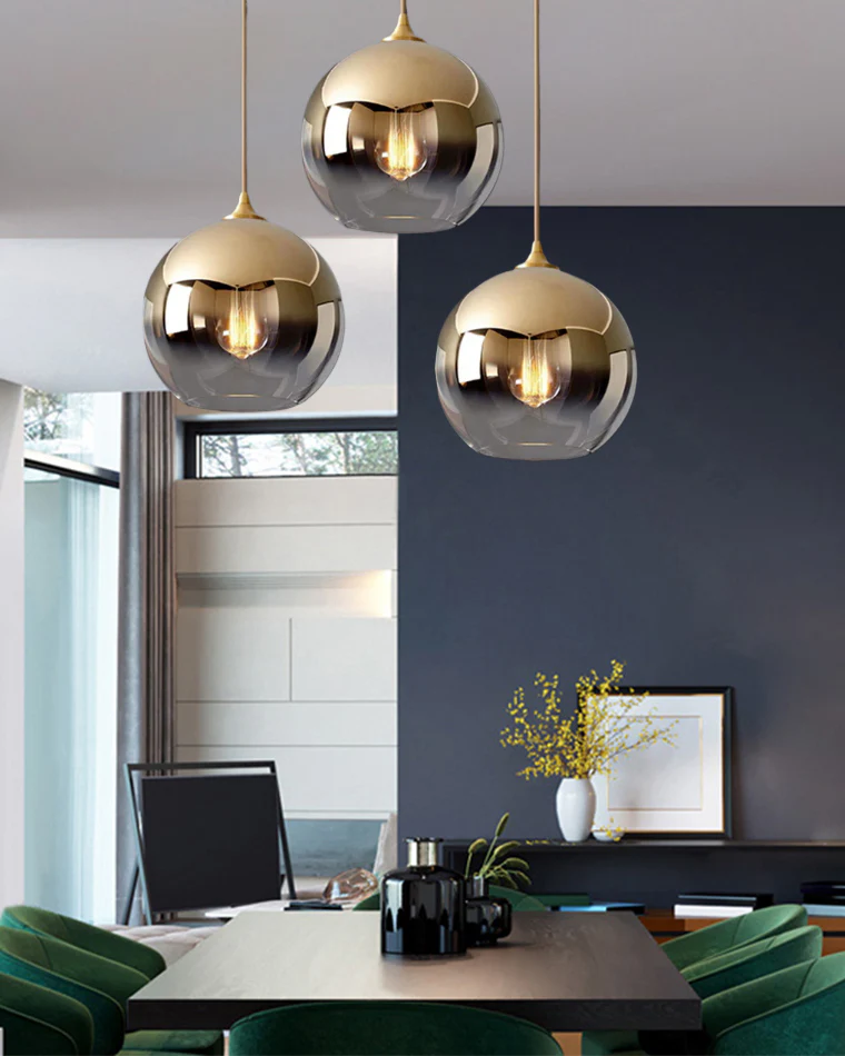 WOMO Coloured Glass Globe Pendant Light-WM2500 - Image 16