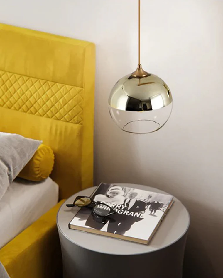 WOMO Coloured Glass Globe Pendant Light-WM2500 - Image 18