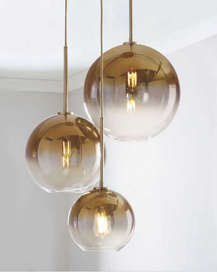 WOMO Coloured Glass Globe Pendant Light-WM2500 - Image 19