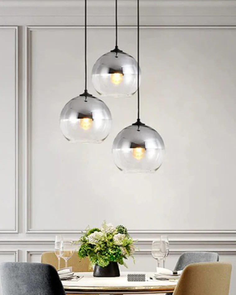 WOMO Coloured Glass Globe Pendant Light-WM2500 - Image 4