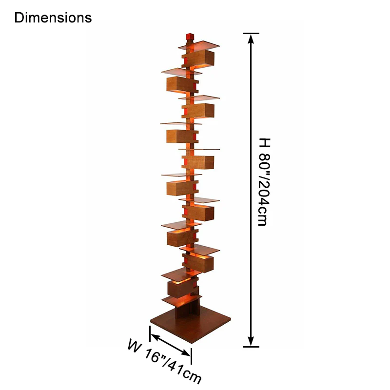 WOMO Column Walnut Floor Lamp-WM7110 - Image 10