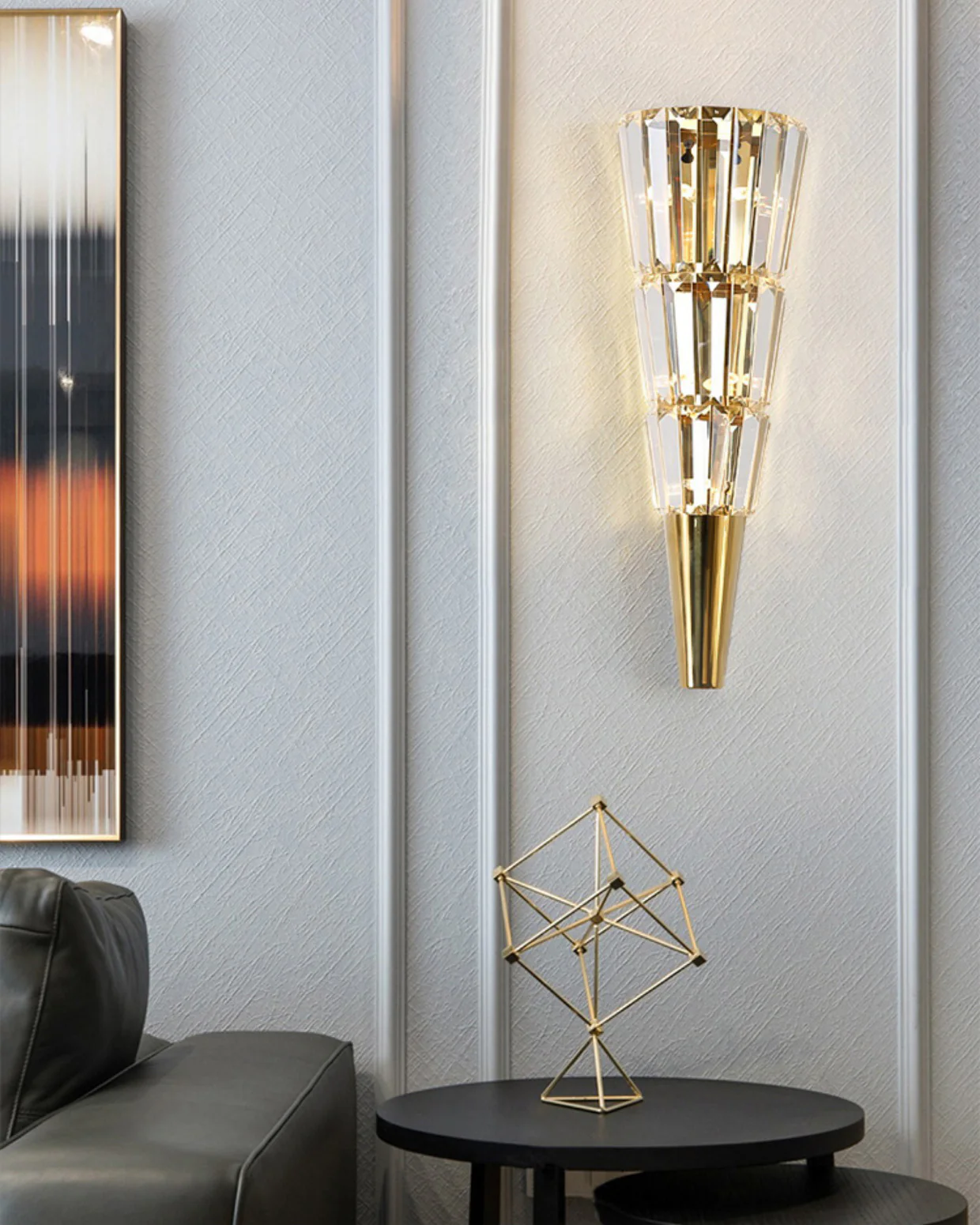 WOMO Cone Crystal Wall Sconce -WM6163 - Image 4