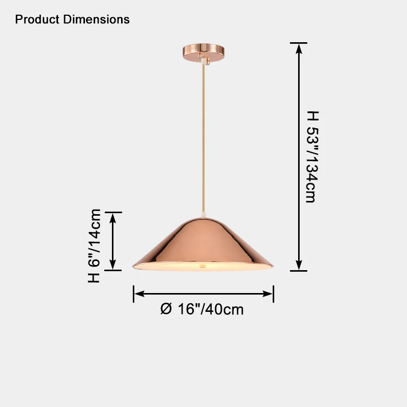 WOMO Cone Metal Pendant LIght-WM2606 - Image 17