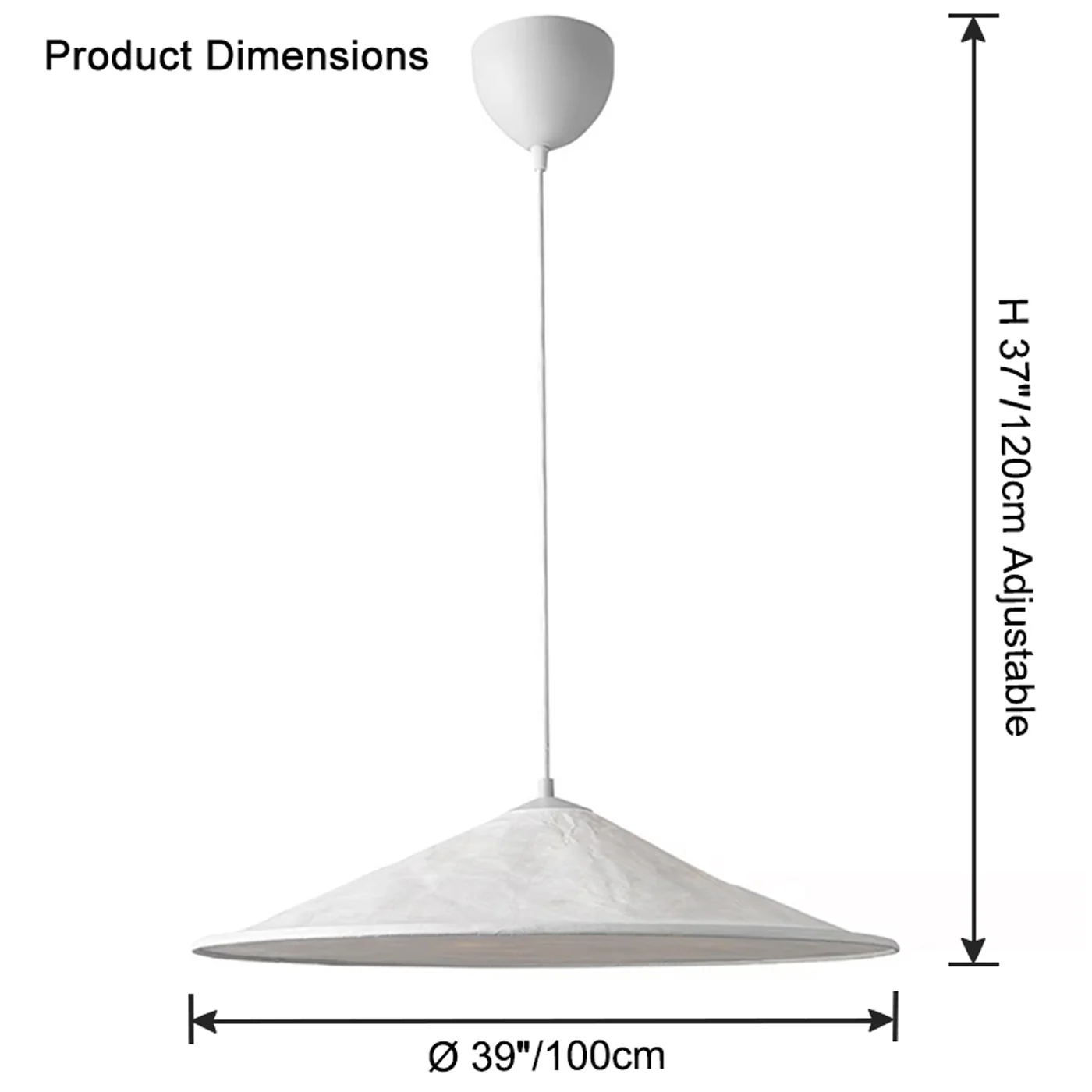 WOMO Fabric Cone Pendant Light-WM2729 - Image 11