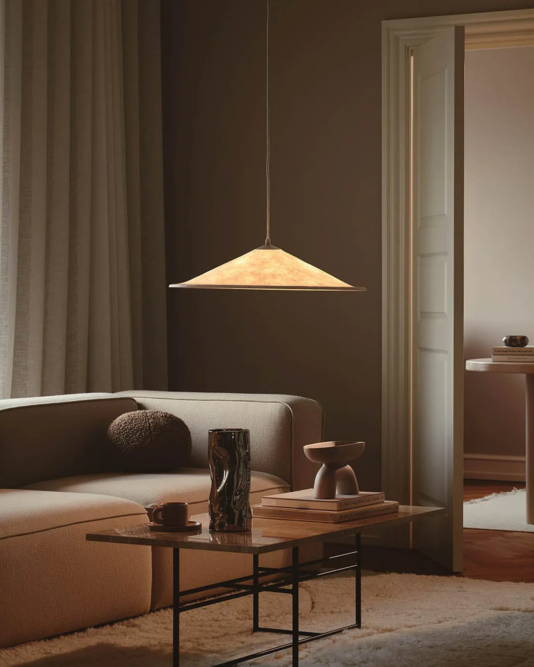 WOMO Fabric Cone Pendant Light-WM2729 - Image 4