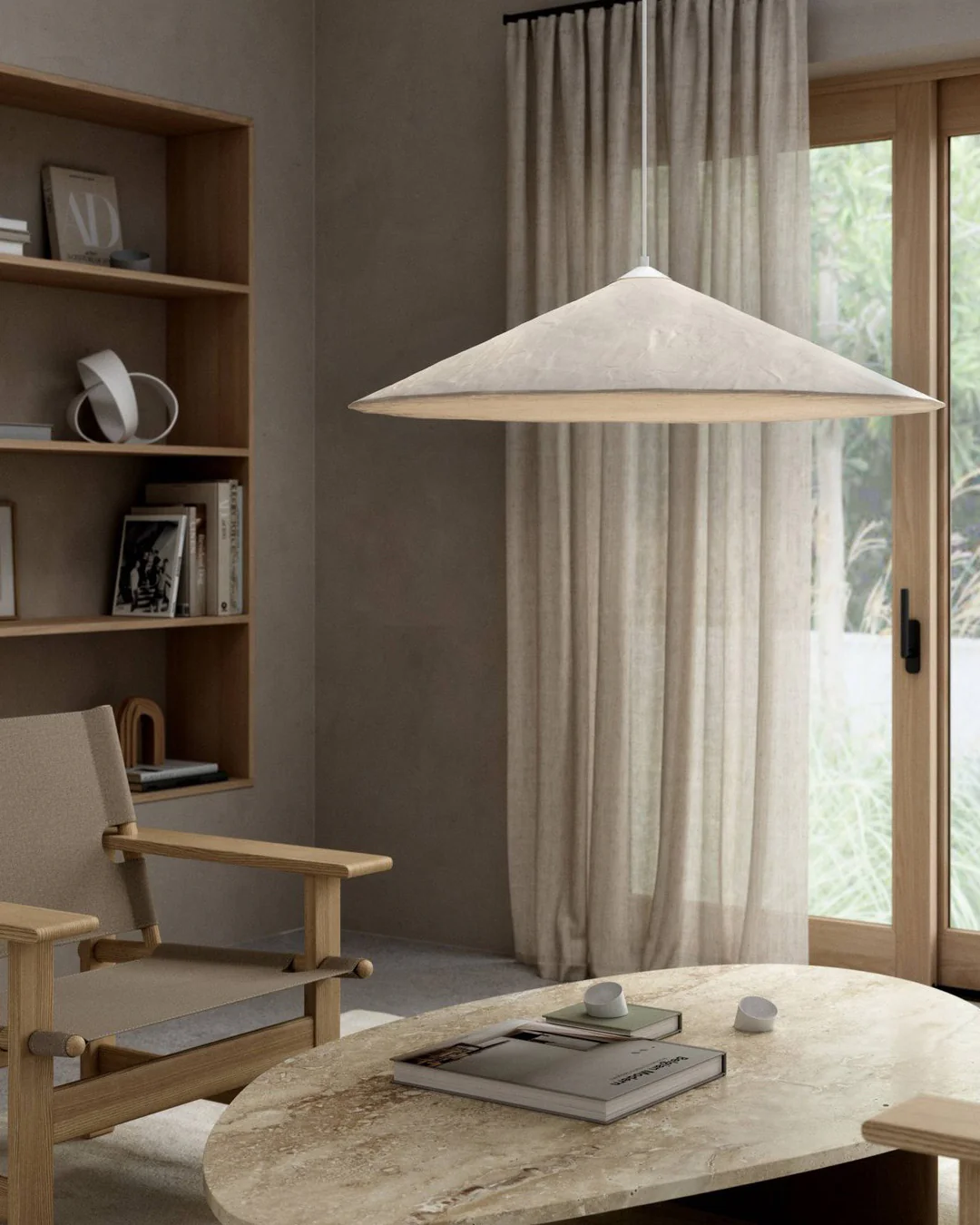 WOMO Fabric Cone Pendant Light-WM2729 - Image 5