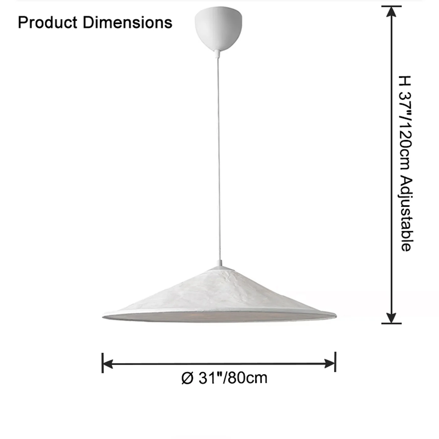 WOMO Fabric Cone Pendant Light-WM2729 - Image 9