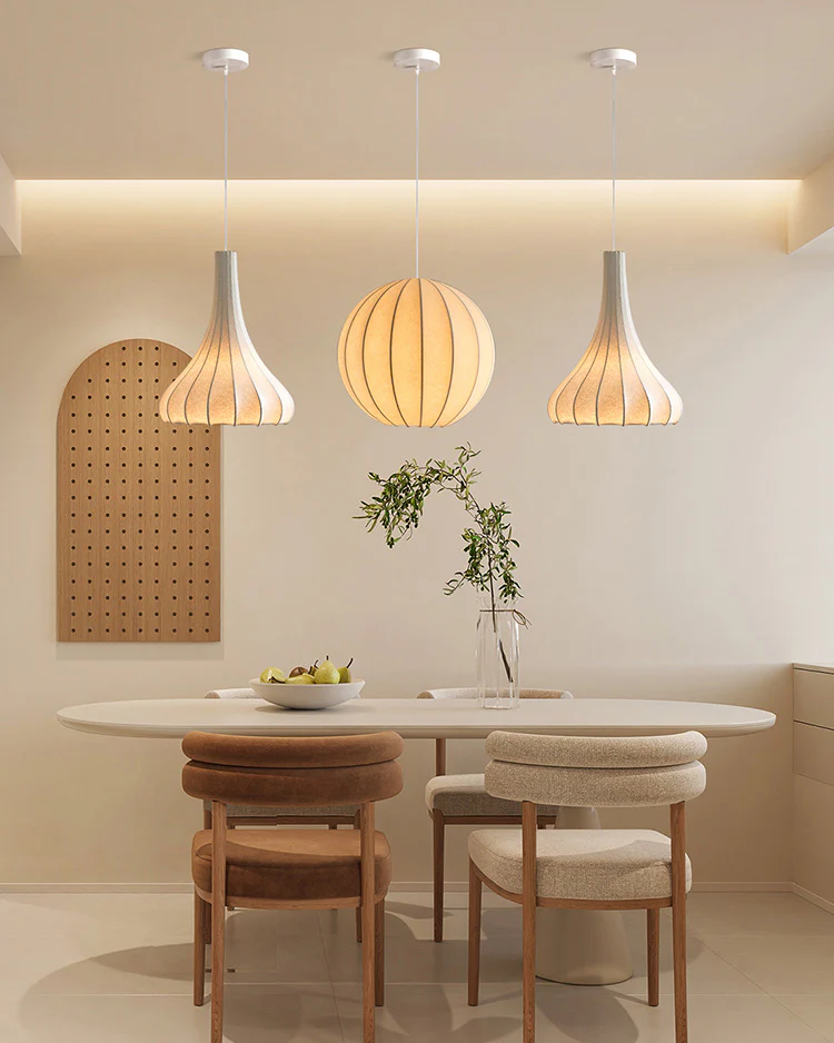 WOMO Cone Silk Pendant Light-WM2975 - Image 8