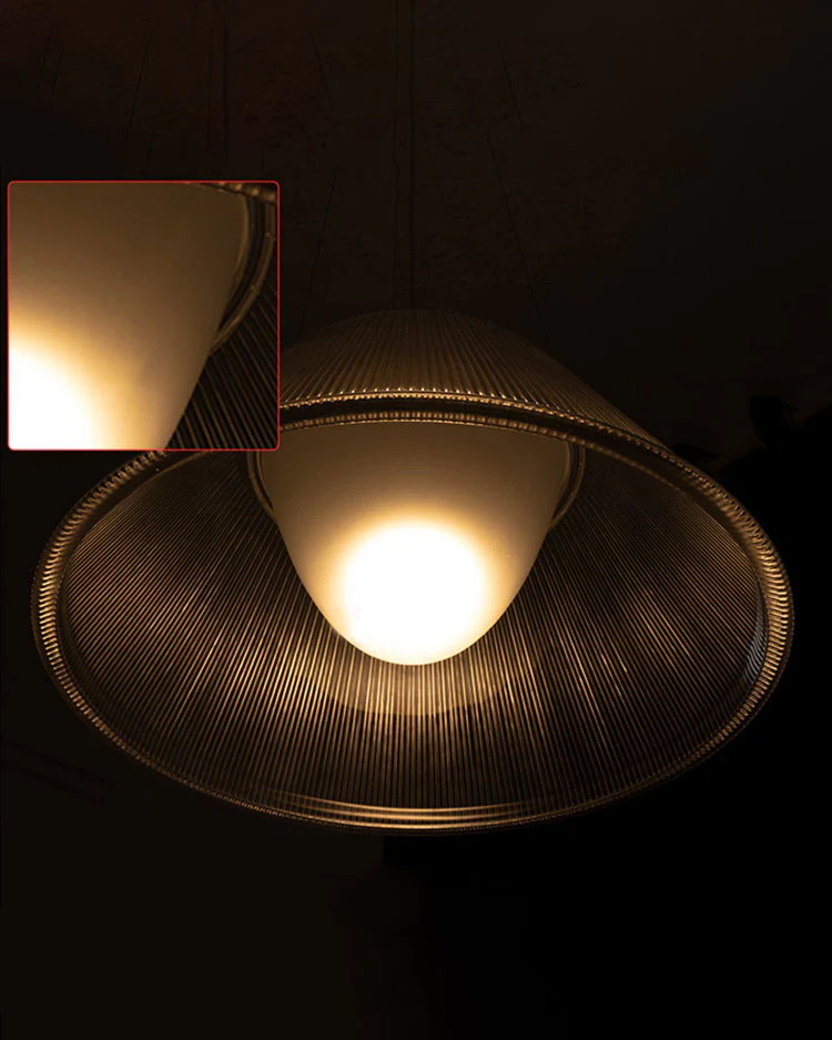 WOMO Conical Drum Glass Pendant Light-WM2788 - Image 17
