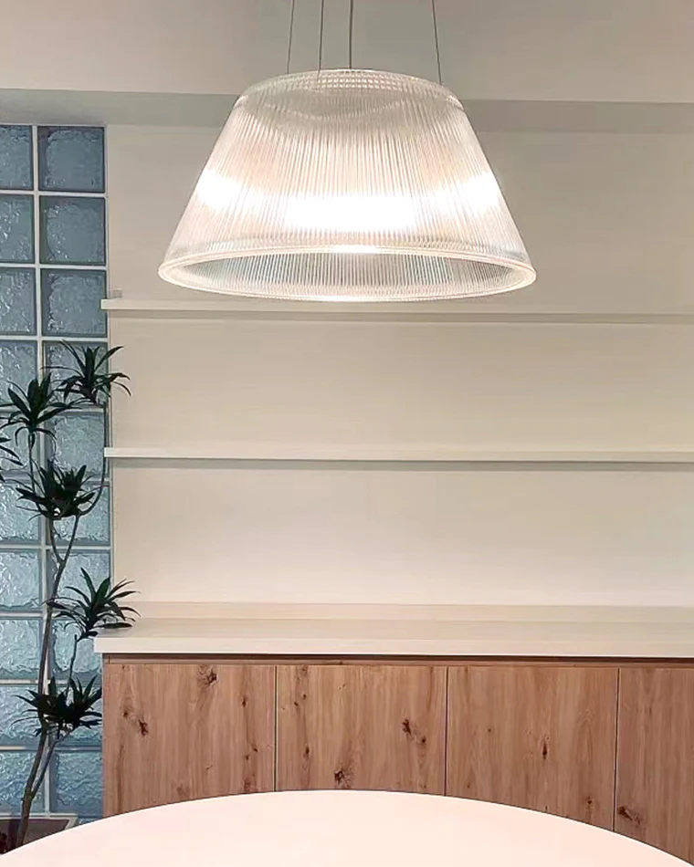 WOMO Conical Drum Glass Pendant Light-WM2788 - Image 4