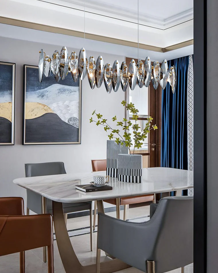 WOMO Smoked Crystal Linear Chandelier-WM2188 - Image 13
