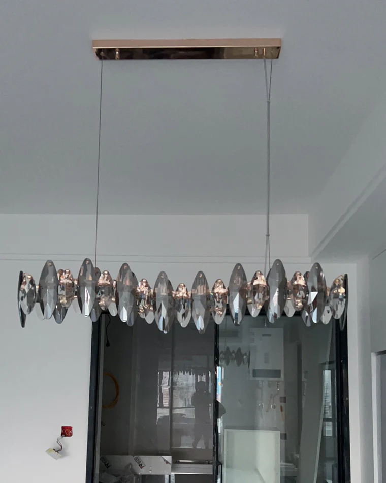 WOMO Smoked Crystal Linear Chandelier-WM2188 - Image 15