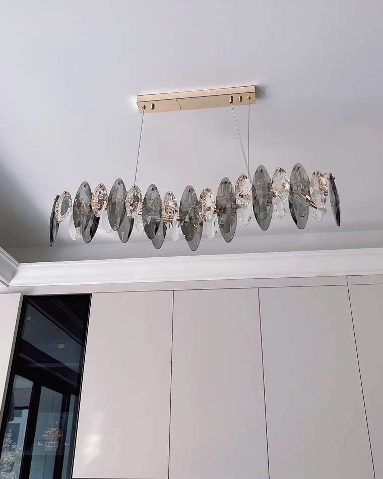 WOMO Smoked Crystal Linear Chandelier-WM2188 - Image 17