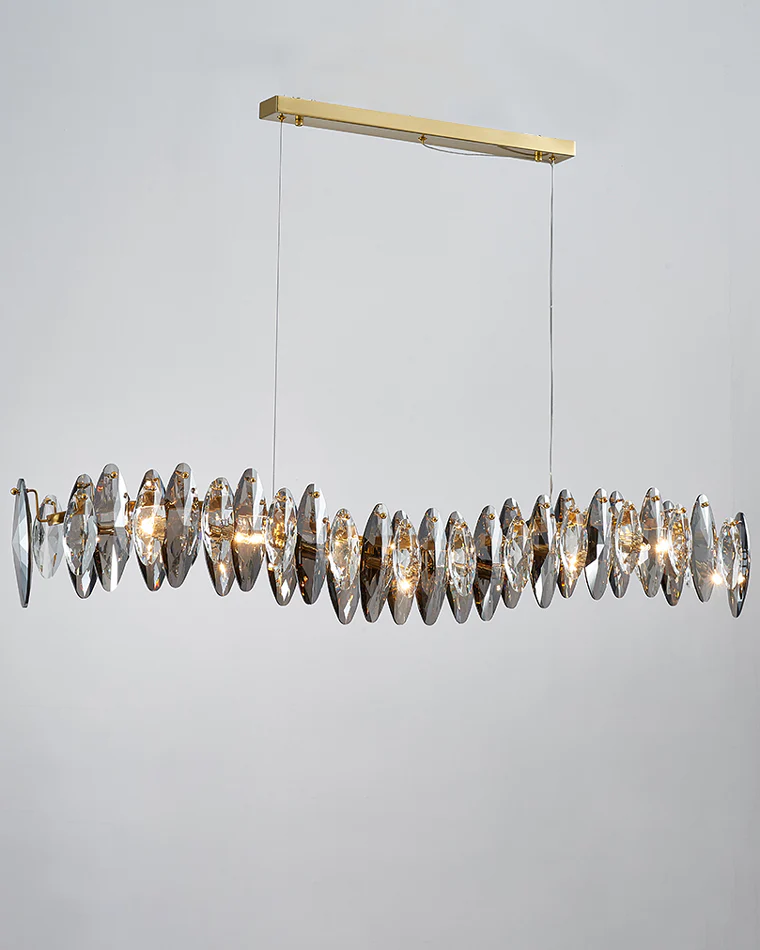 WOMO Smoked Crystal Linear Chandelier-WM2188 - Image 26