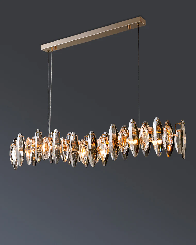 WOMO Smoked Crystal Linear Chandelier-WM2188 - Image 27