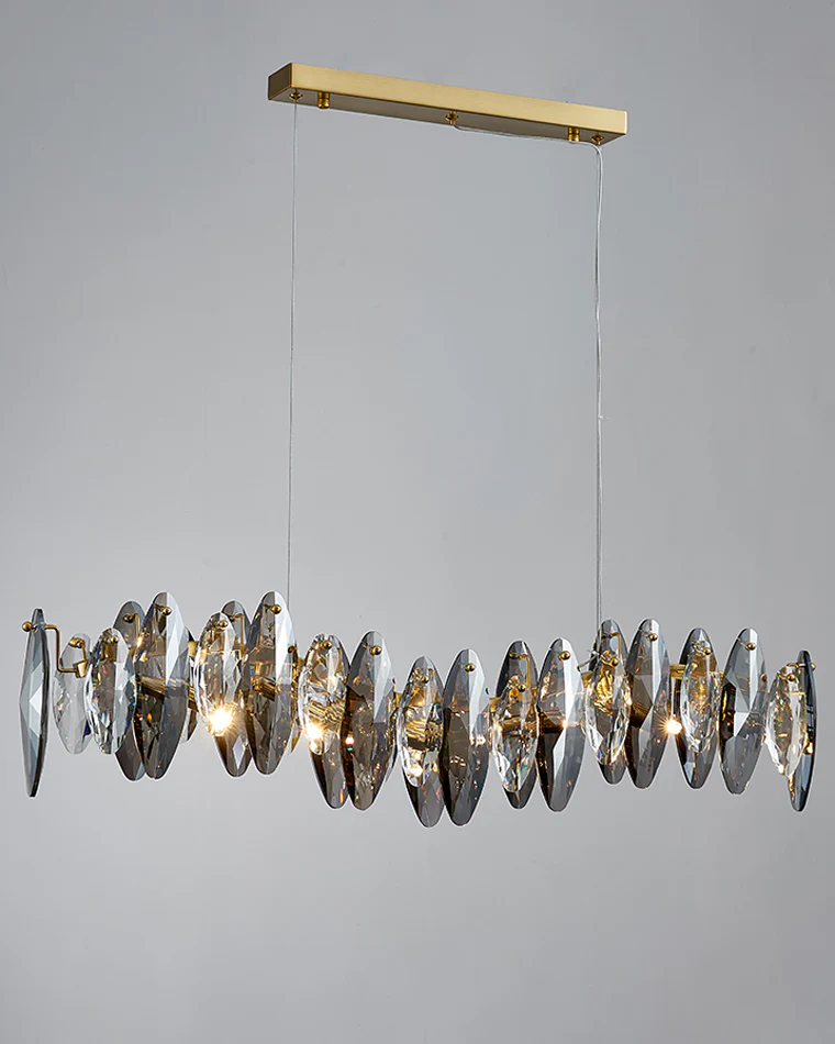 WOMO Smoked Crystal Linear Chandelier-WM2188 - Image 28