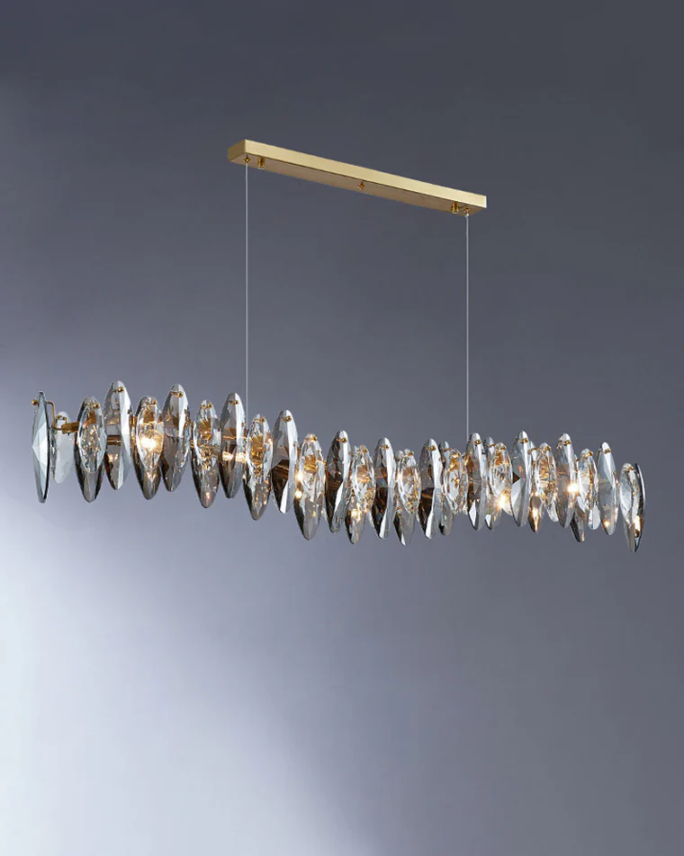 WOMO Smoked Crystal Linear Chandelier-WM2188 - Image 29