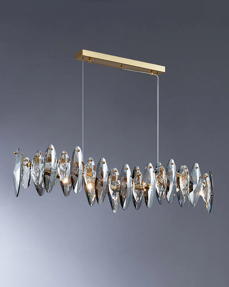 WOMO Smoked Crystal Linear Chandelier-WM2188 - Image 30