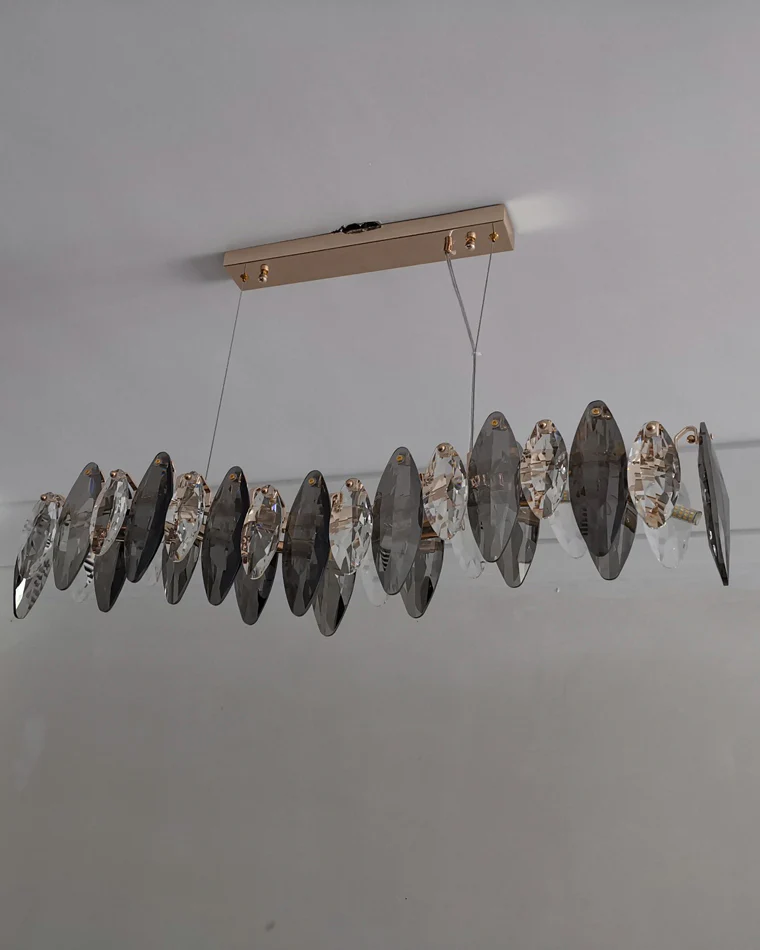 WOMO Smoked Crystal Linear Chandelier-WM2188 - Image 31