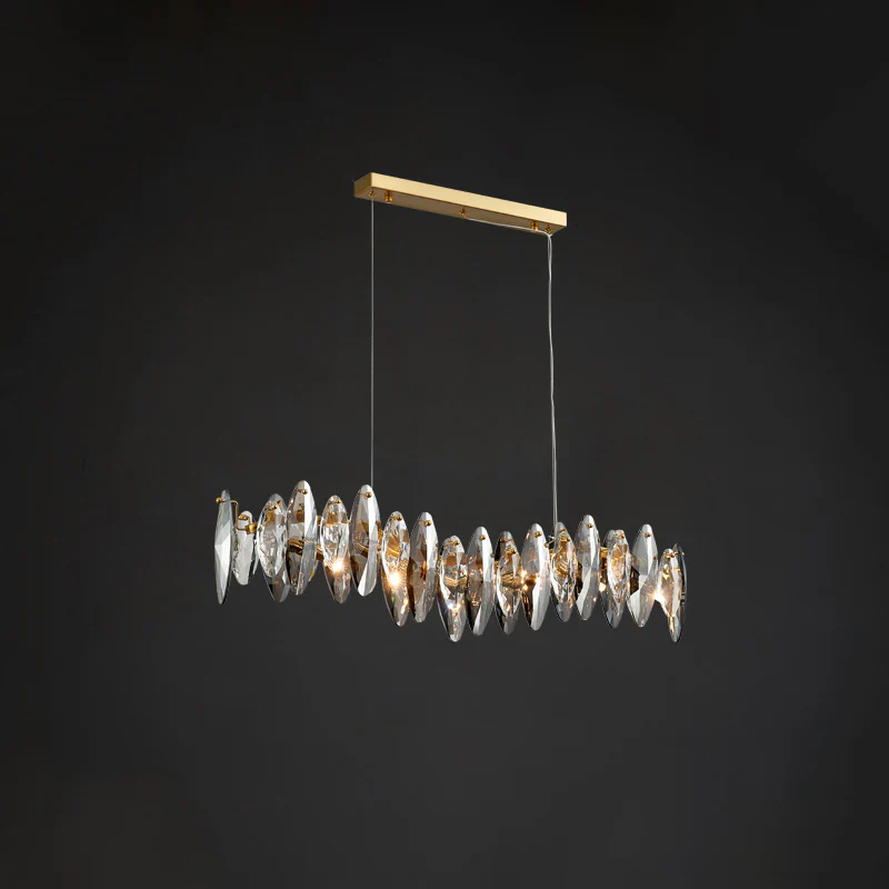 WOMO Smoked Crystal Linear Chandelier-WM2188 - Image 35