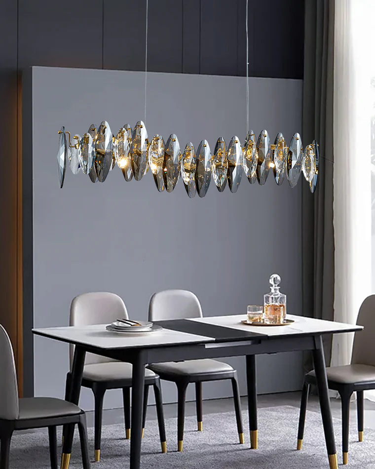 WOMO Smoked Crystal Linear Chandelier-WM2188 - Image 8
