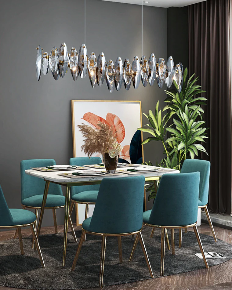 WOMO Smoked Crystal Linear Chandelier-WM2188 - Image 9