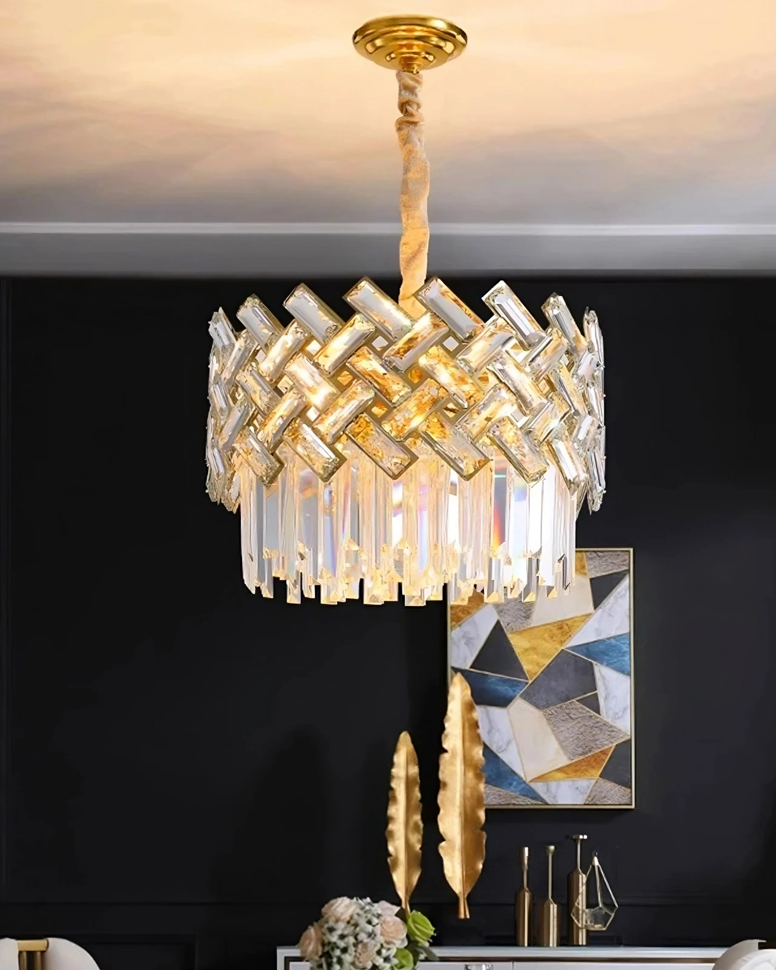 WOMO Shield Crystal Round Chandelier-WM2190 - Image 8